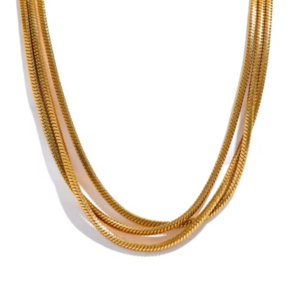 Stainless Steel Layering Necklace, Women's Gold Necklace, Gold Chain, Jewlery